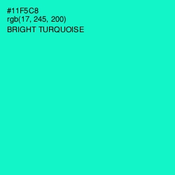 #11F5C8 - Bright Turquoise Color Image