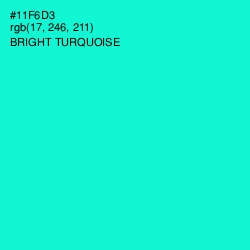 #11F6D3 - Bright Turquoise Color Image