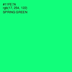 #11FE7A - Spring Green Color Image