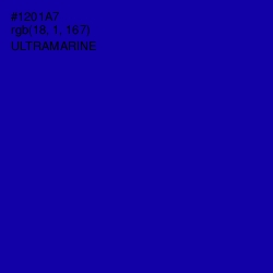 #1201A7 - Ultramarine Color Image