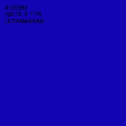 #1203B3 - Ultramarine Color Image