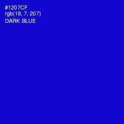 #1207CF - Dark Blue Color Image