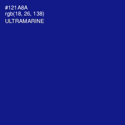 #121A8A - Ultramarine Color Image