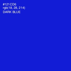 #121CD6 - Dark Blue Color Image