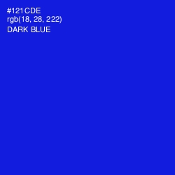 #121CDE - Dark Blue Color Image