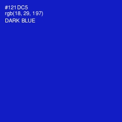 #121DC5 - Dark Blue Color Image