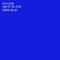 #121DDE - Dark Blue Color Image