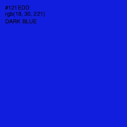 #121EDD - Dark Blue Color Image