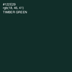 #122E29 - Timber Green Color Image