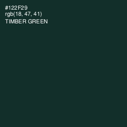 #122F29 - Timber Green Color Image