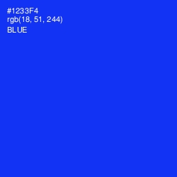 #1233F4 - Blue Color Image