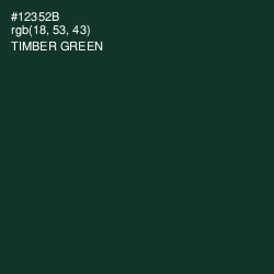 #12352B - Timber Green Color Image