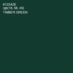 #123A2E - Timber Green Color Image