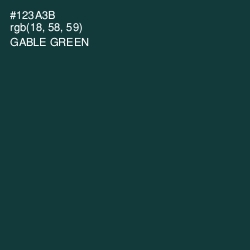 #123A3B - Gable Green Color Image