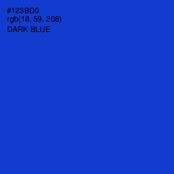 #123BD0 - Dark Blue Color Image