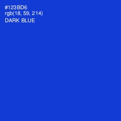 #123BD6 - Dark Blue Color Image