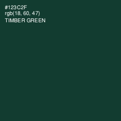 #123C2F - Timber Green Color Image