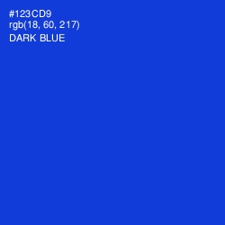 #123CD9 - Dark Blue Color Image
