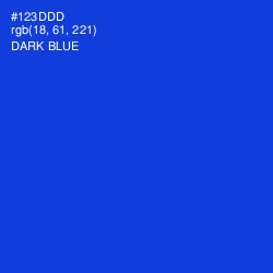 #123DDD - Dark Blue Color Image