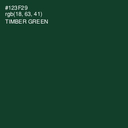 #123F29 - Timber Green Color Image