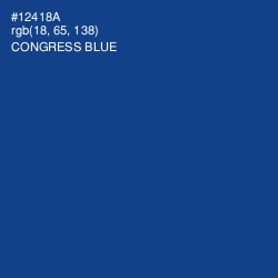 #12418A - Congress Blue Color Image