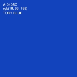 #1242BC - Tory Blue Color Image