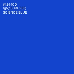 #1244CD - Science Blue Color Image