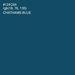#124C64 - Chathams Blue Color Image