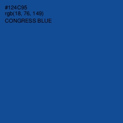 #124C95 - Congress Blue Color Image