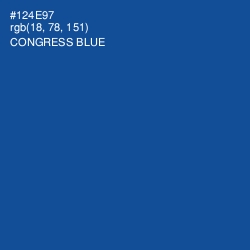 #124E97 - Congress Blue Color Image