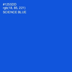 #1255DD - Science Blue Color Image