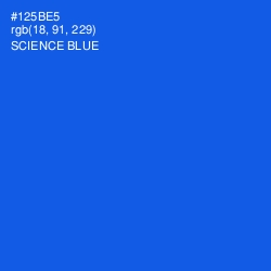 #125BE5 - Science Blue Color Image