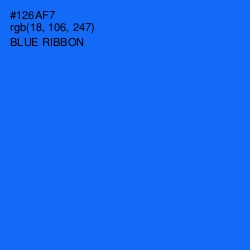 #126AF7 - Blue Ribbon Color Image