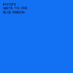 #1270F3 - Blue Ribbon Color Image