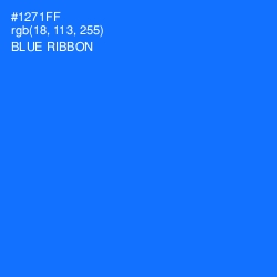 #1271FF - Blue Ribbon Color Image