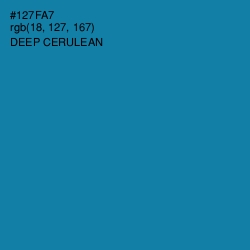 #127FA7 - Deep Cerulean Color Image