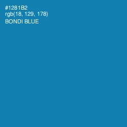 #1281B2 - Bondi Blue Color Image