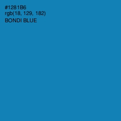 #1281B6 - Bondi Blue Color Image