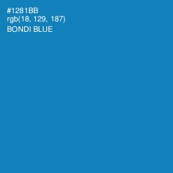 #1281BB - Bondi Blue Color Image