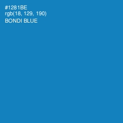 #1281BE - Bondi Blue Color Image