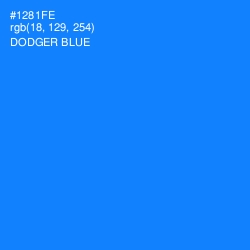 #1281FE - Dodger Blue Color Image