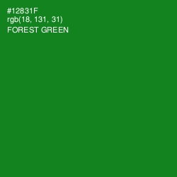 #12831F - Forest Green Color Image