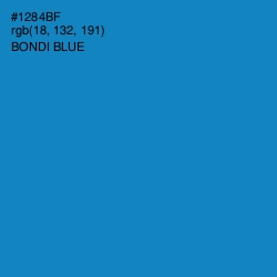 #1284BF - Bondi Blue Color Image