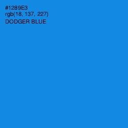 #1289E3 - Dodger Blue Color Image