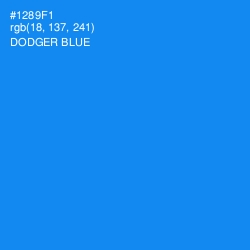 #1289F1 - Dodger Blue Color Image