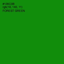 #128C0B - Forest Green Color Image