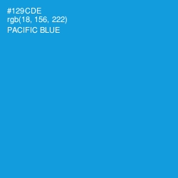 #129CDE - Pacific Blue Color Image