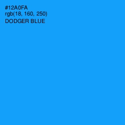 #12A0FA - Dodger Blue Color Image