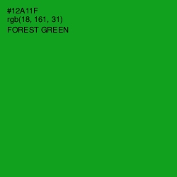 #12A11F - Forest Green Color Image