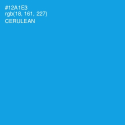 #12A1E3 - Cerulean Color Image